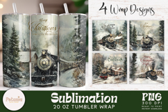 trendy vintage christmas png tumbler wrap designs being used as trendy Christmas 20 oz tumbler print