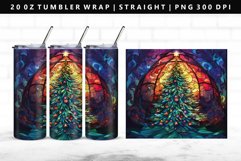 Christmas Tree 20oz Tumbler Wrap, Sublimation PNG Design Product Image 1