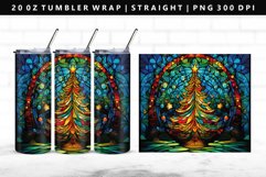 Christmas Tree 20oz Tumbler Wrap, Sublimation PNG Design Product Image 1