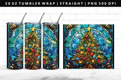 Christmas Tree 20oz Tumbler Wrap, Sublimation PNG Design Product Image 1