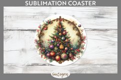 Christmas Tree v2 Round Coaster Sublimation Product Image 1