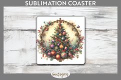Christmas Tree v2 Square Coaster Sublimation Product Image 1
