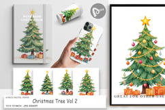 Christmas Tree Digital Paper Product Image 1