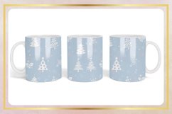 Christmas tree watercolor sublimation coffee mug wrap Product Image 1
