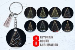 Christmas Tree Watercolor Keychain | Keyring Product Image 1