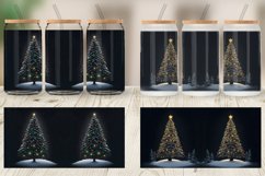 Christmas Tree Watercolor Glass Can Wraps Product Image 3