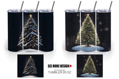 Christmas Tree Watercolor | Tumbler Sublimation Wrap Product Image 4