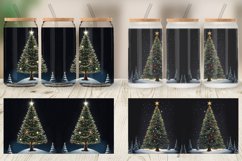 Christmas Tree Watercolor Glass Can Wraps Product Image 5