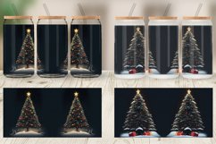 Christmas Tree Watercolor Glass Can Wraps Product Image 6