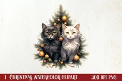 Christmas Tree With Many Dogs Clipart PNG Product Image 1