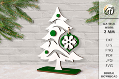 Christmas Trees with Ornament Bundle Lasercut. Christmas SVG Product Image 12