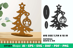 Christmas Tree With Ornament Lasercut Product Image 1