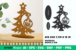 Christmas Tree With Ornament Lasercut Product Image 1