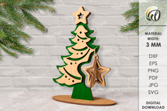 Christmas Trees with Ornament Bundle Lasercut. Christmas SVG Product Image 9