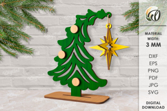 Christmas Trees with Ornament Bundle Lasercut. Christmas SVG Product Image 10