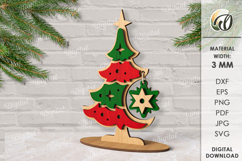 Christmas Trees with Ornament Bundle Lasercut. Christmas SVG Product Image 11