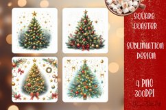 Christmas tree Sublimation Coaster Design Product Image 1
