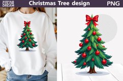 Christmas Tree Clipart | Christmas Tree Bow Sublimation Product Image 1