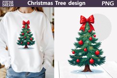 Christmas Tree Clipart | Christmas Tree Bow Sublimation Product Image 1