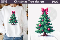 Christmas Tree Clipart | Christmas Tree Bow Sublimation Product Image 1