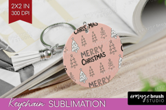 Christmas Trees Xmas Keychain PNG Christmas Keychain Product Image 1