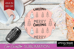 Christmas Trees Xmas Car Coaster Christmas Coaster PNG Product Image 1
