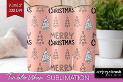 Christmas Trees Xmas Tumbler Wrap Christmas Tumbler PNG Product Image 1