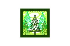 Papercut 3D Christmas Tree Decoration Layered Template Product Image 2