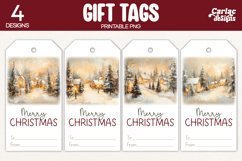 christmas trees gift tags