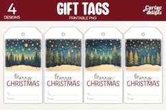 christmas trees gift tags