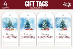christmas trees gift tags