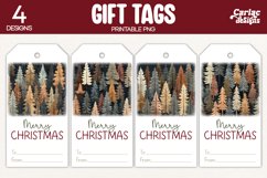 christmas trees gift tags