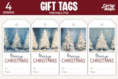 christmas trees gift tags