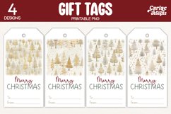 christmas trees gift tags