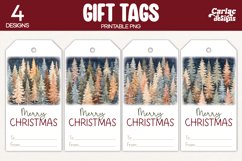 christmas trees gift tags