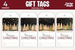 christmas trees gift tags