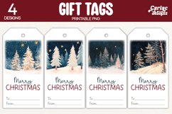 christmas trees gift tags
