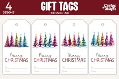 christmas trees gift tags