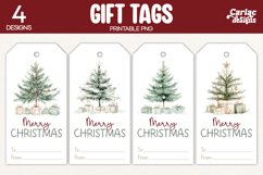 christmas trees gift tags