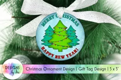 Ornament Sublimation | Merry Christmas Ornament Sublimation Product Image 1