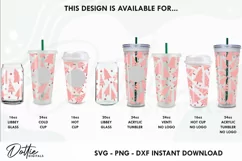 Xmas Trees Starbucks Hot Cup Wrap SVG Vector 16oz Product Image 3