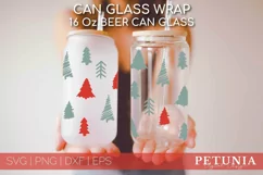 CHRISTMAS CAN GLASS BEING USED AS A CHRISTMAS BEER CAN GLASS WRAP