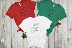 Christmas Shirts Mockup 3 Bella Canvas Group Styled Flatlay Product Image 1