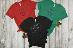 Christmas Shirts Mockup 3 Bella Canvas Group Styled Flatlay Product Image 1