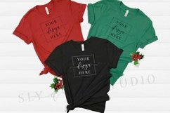 Christmas Shirts Mockup 3 Shirt Bella Canvas Group Multiple Product Image 1