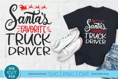 Are you Santas Favorite Truck Driver? Create a cute shirt or tote bag to show your Christmas spirit!