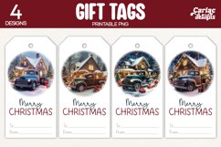 christmas truck gift tags