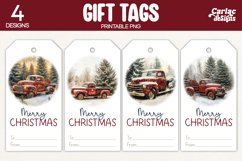 christmas truck gift tags