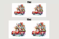 Christmas Mug Wrap For 11 oz and 15 oz, 3d Mug, Christmas Deer Png