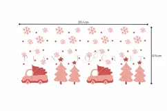 christmas truck pinkmas 17oz Milk Carton Bottle Wrap SVG Design Instant download digital files for creative packaging solutions